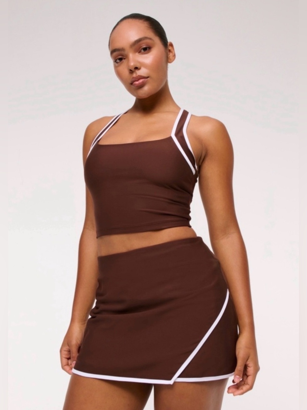 Abercrombie & Fitch YPB sculptLUX Lined Asymmetric Tennis Outfit